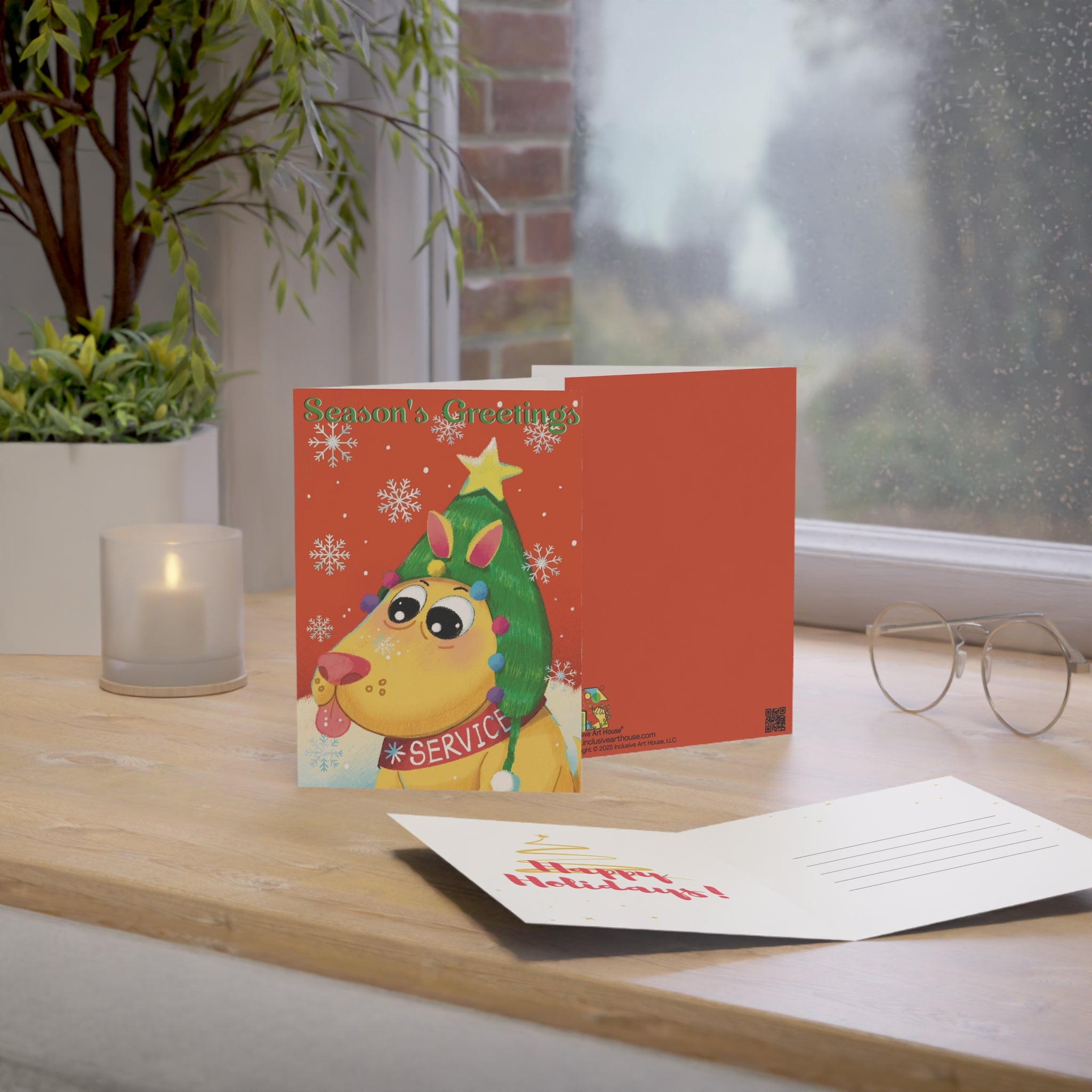 Lucky, The Service Dog Greeting Postcard