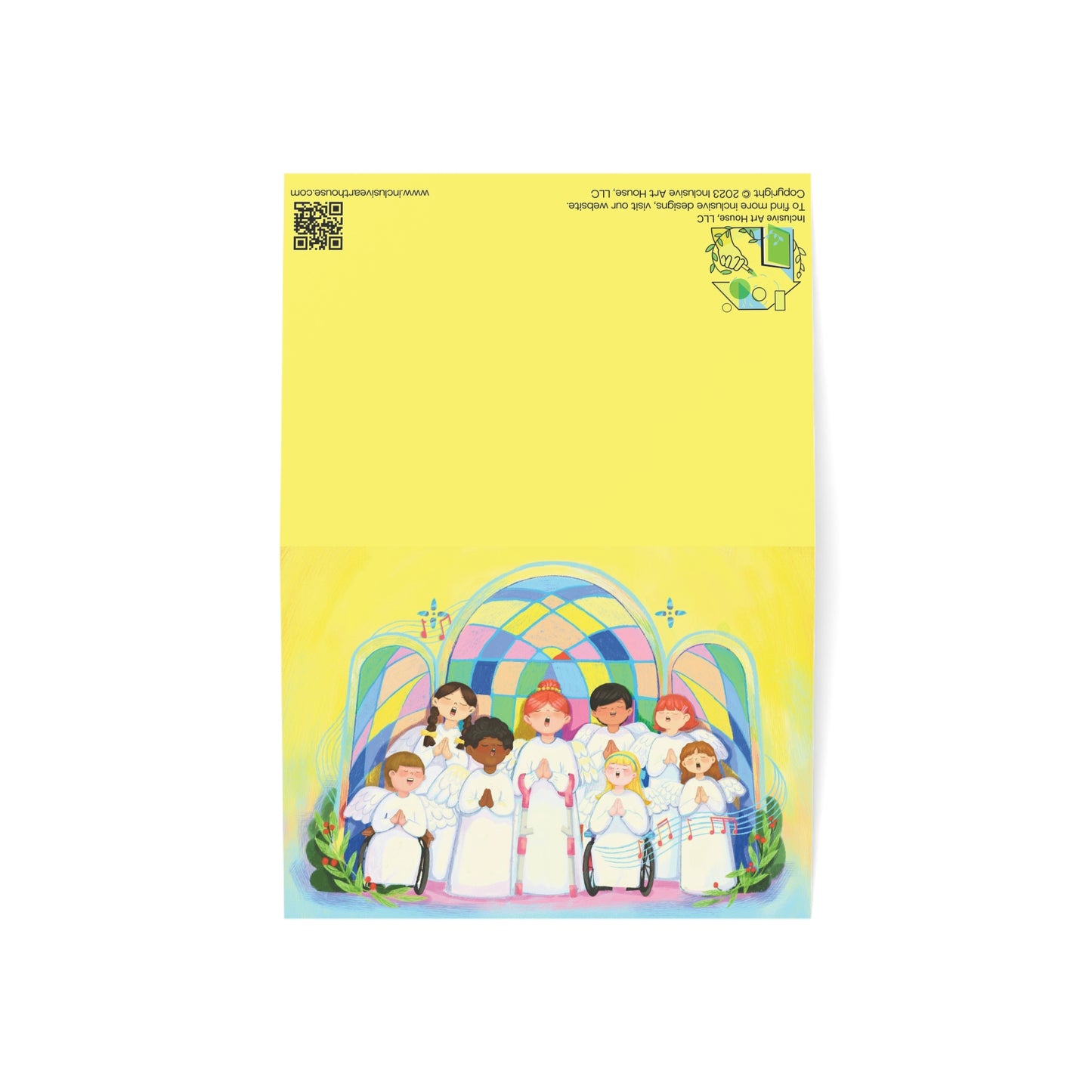 The Angel Choir Greeting Card - InclusiveArtHouse (1, 10, 30, and 50pcs)