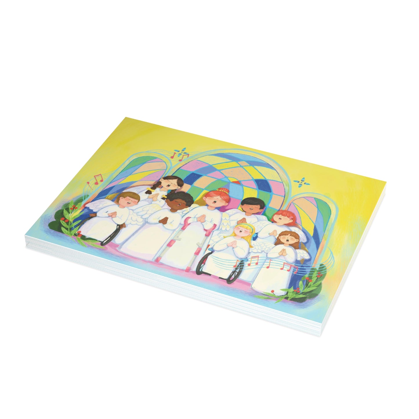 The Angel Choir Greeting Card 7 x 5 - InclusiveArtHouse