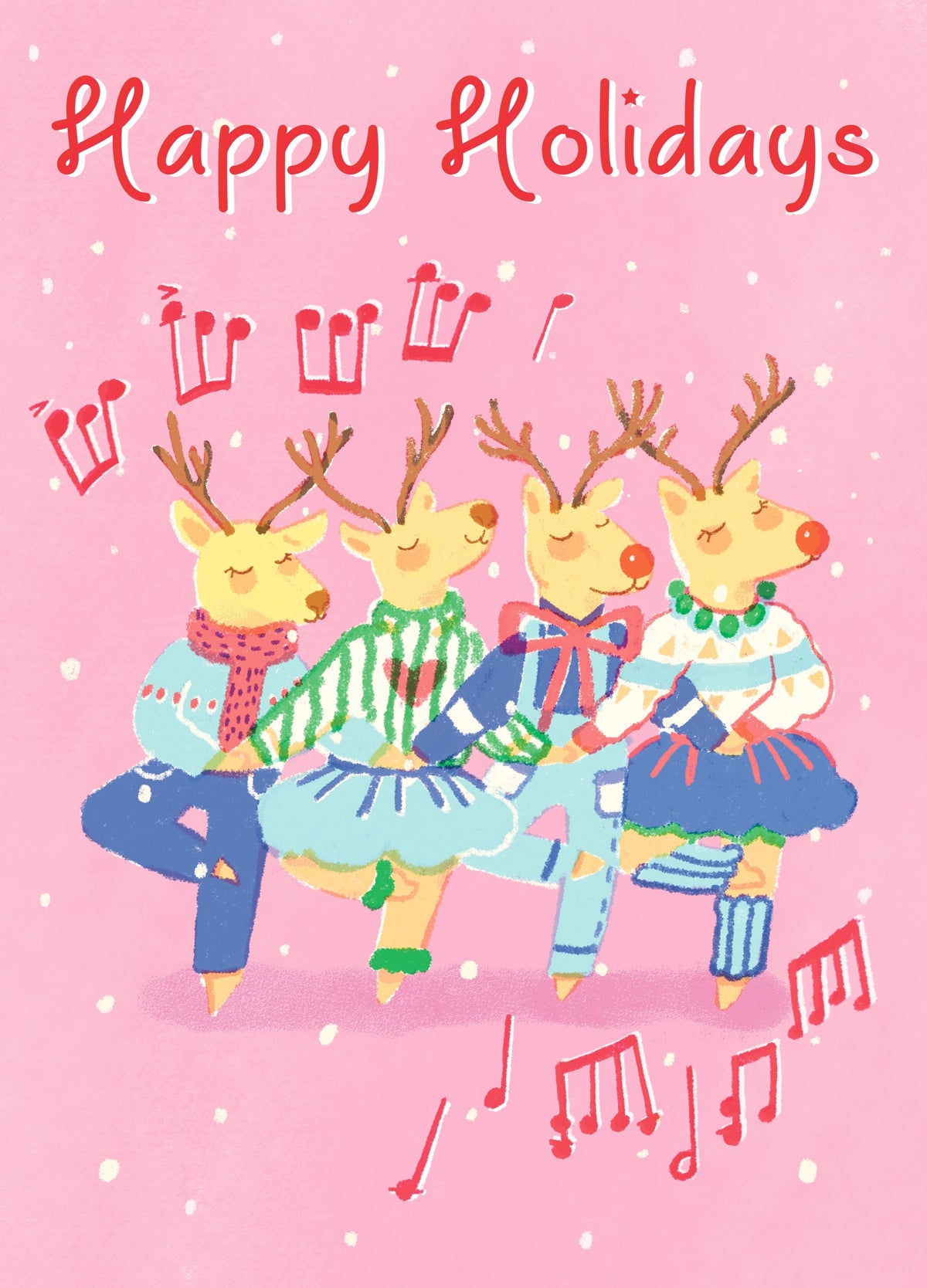 Dancing Reindeer Holiday Card