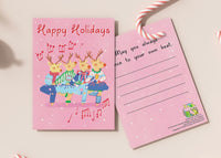 Dancing reindeer Greeting Card