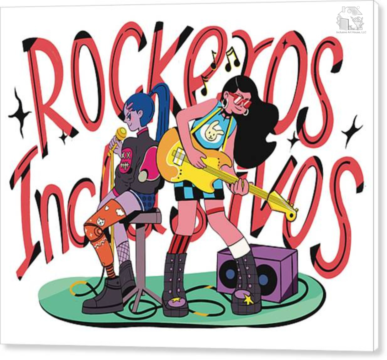 inclusion rocks in spanish a two girls in a band singing their hearts out designed to inspire disabled persons to participate in activities they enjoy