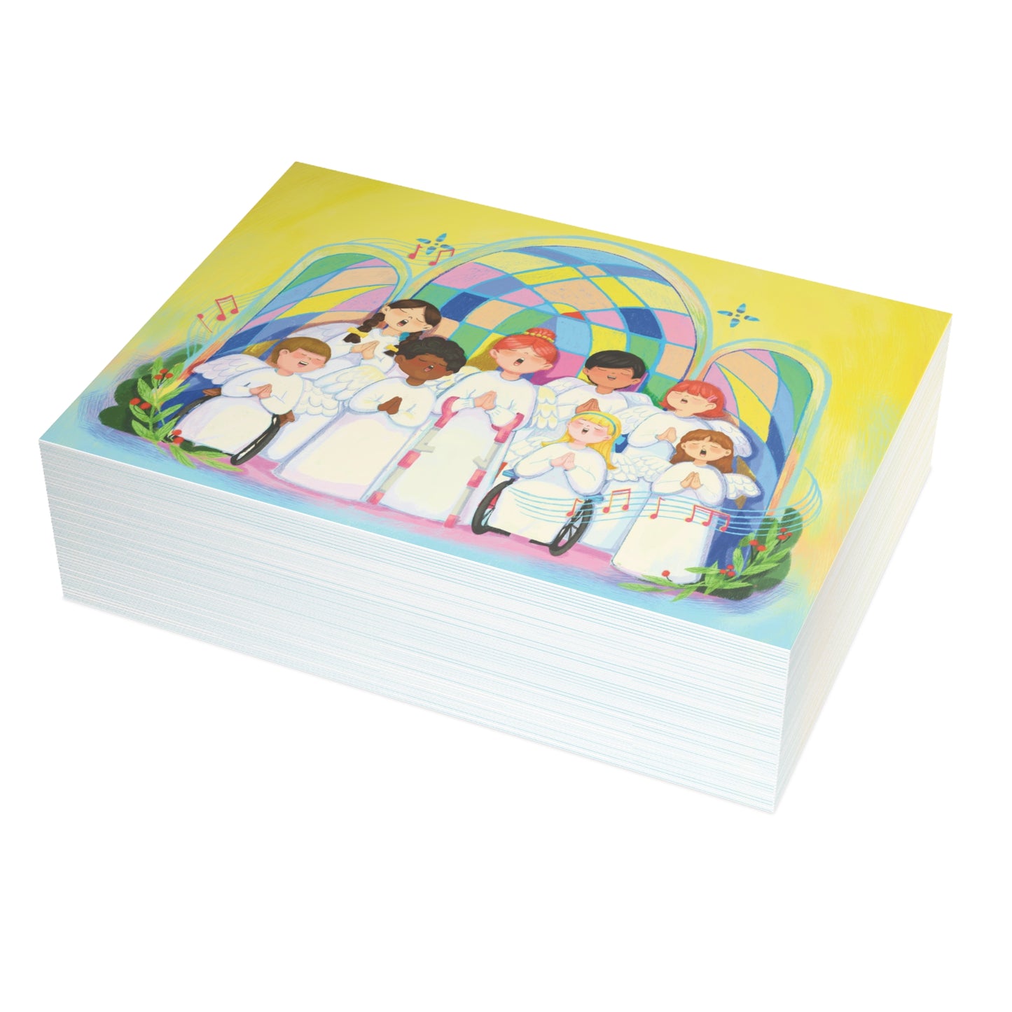 The Angel Choir Greeting Card 7 x 5 - InclusiveArtHouse