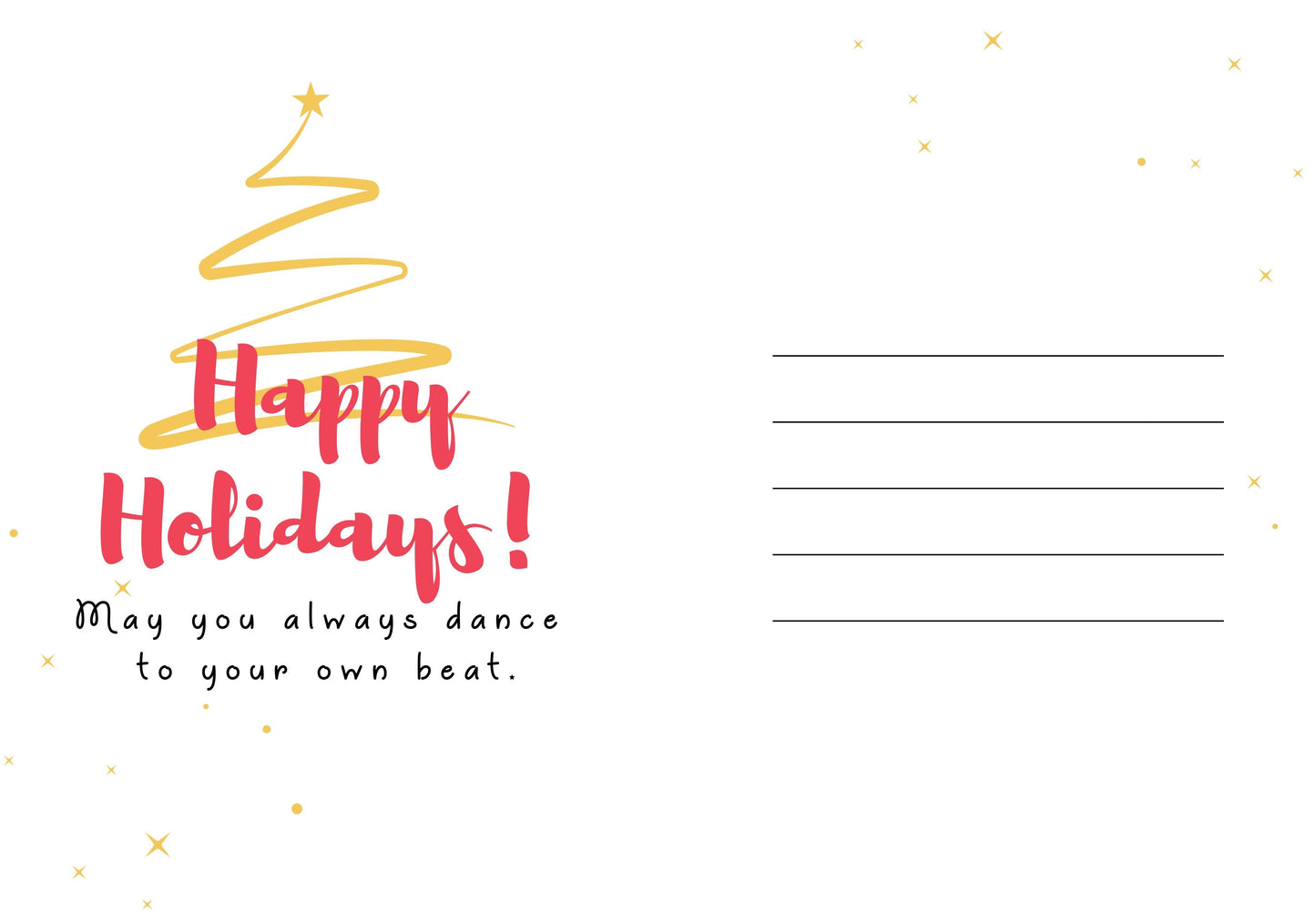 Christmas Greeting Cards | Dancing reindeer - InclusiveArtHouse