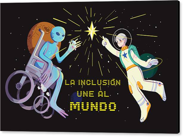 Canvas Print | Inclusion Is Out of This World_1.5" Stretcher Bars (White Sides) - InclusiveArtHouse