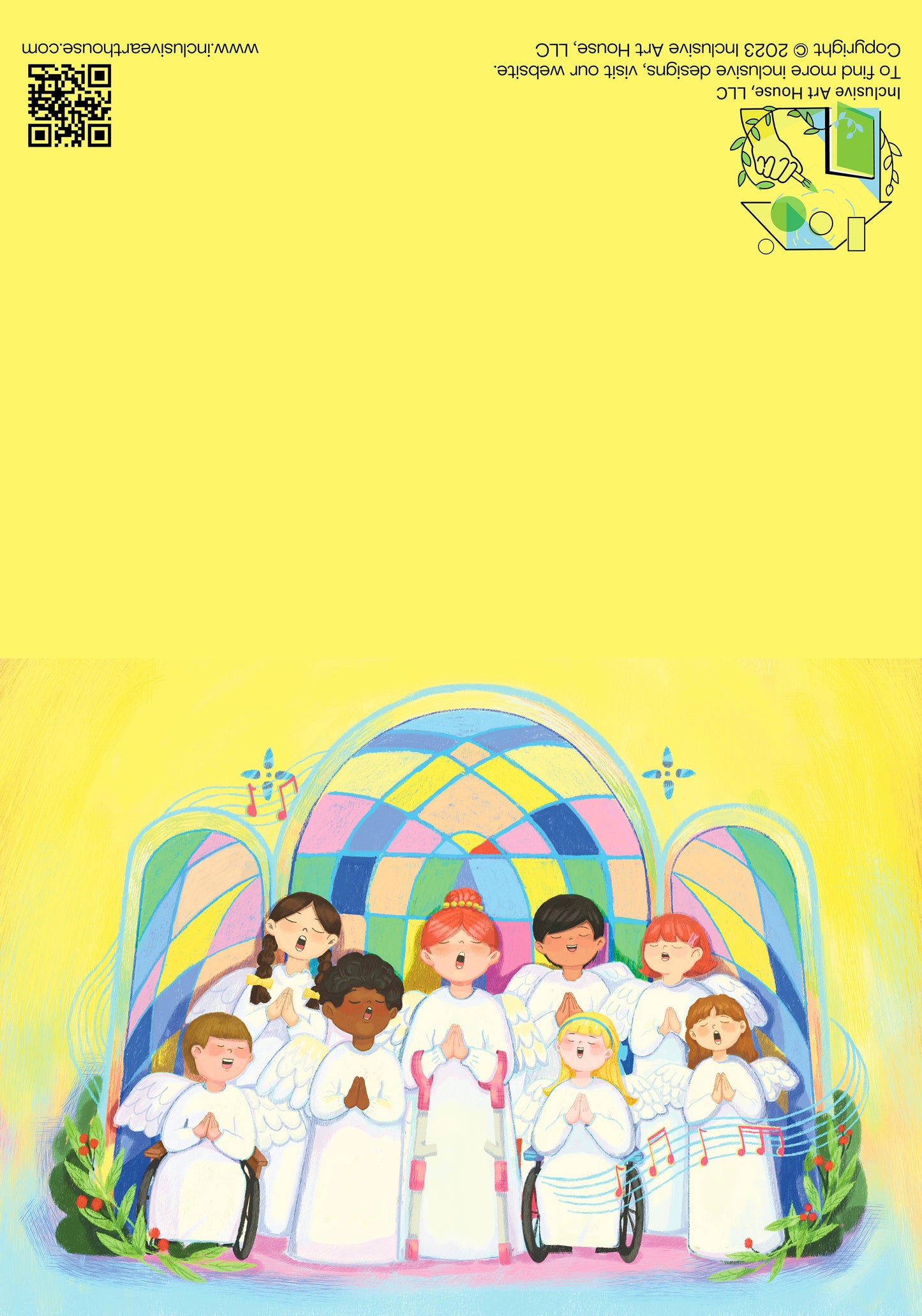 The Angel Choir Greeting Card - InclusiveArtHouse