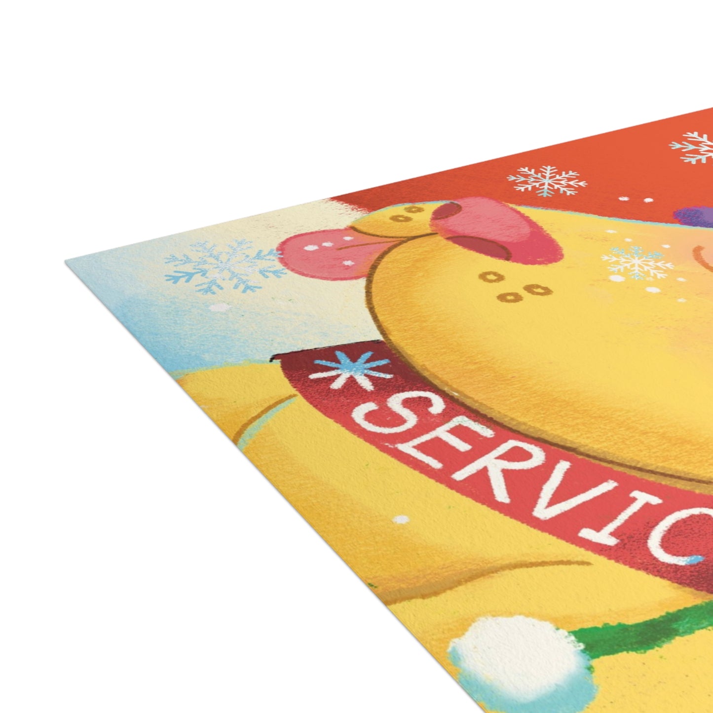 New Year Greeting Postcards 5x7 | Lucky, the service dog - InclusiveArtHouse (envelopes included)