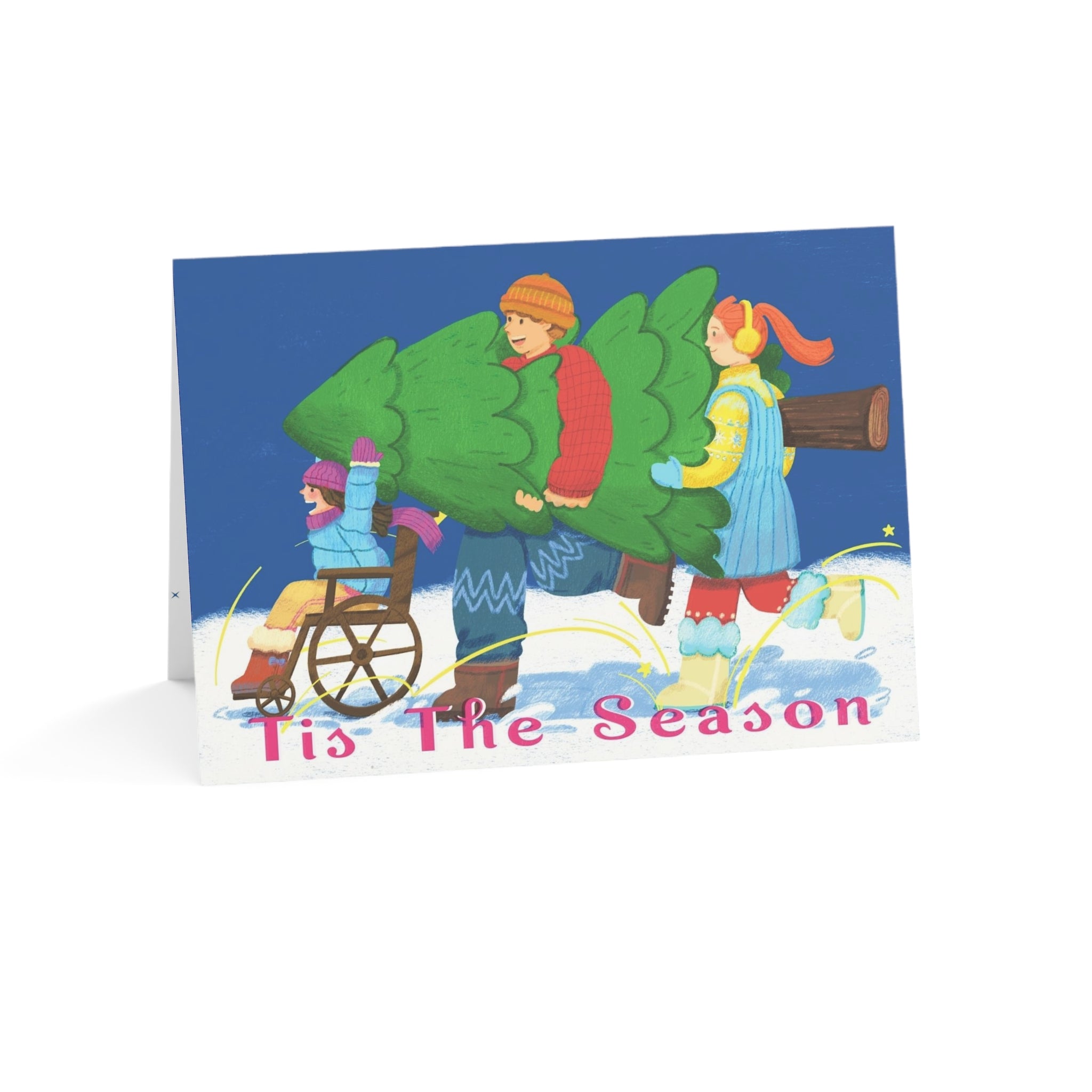 Christmas Tree Family Greeting Card