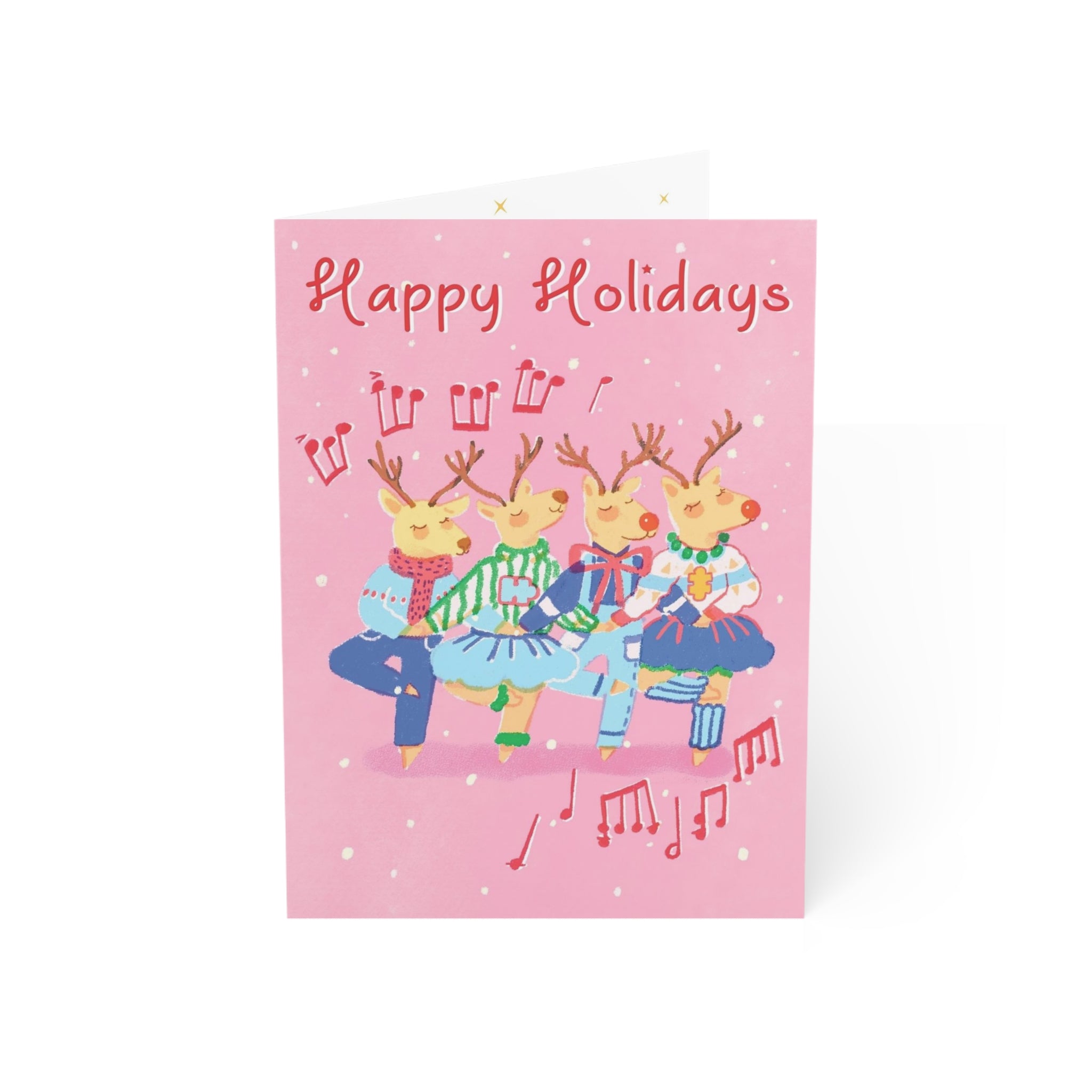 Dancing reindeer Greeting Card