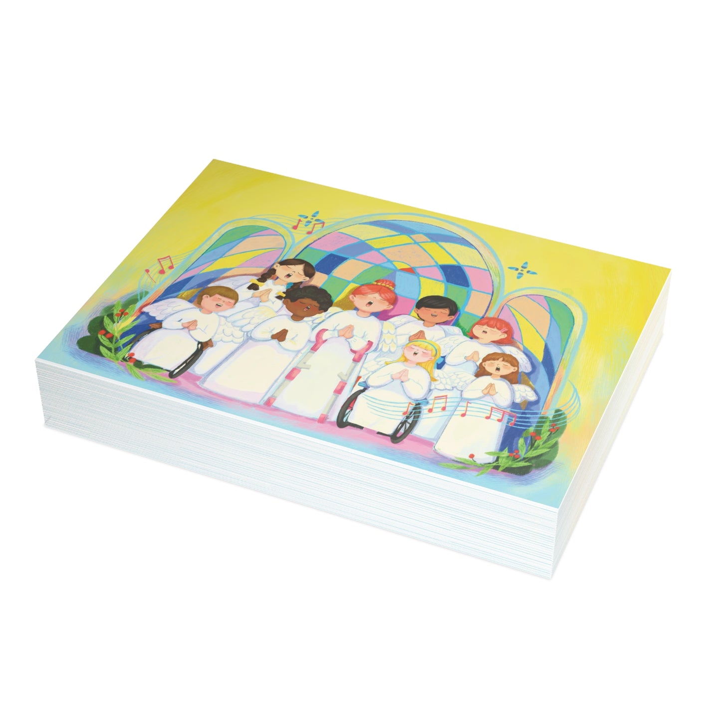 The Angel Choir Greeting Card 7 x 5 - InclusiveArtHouse