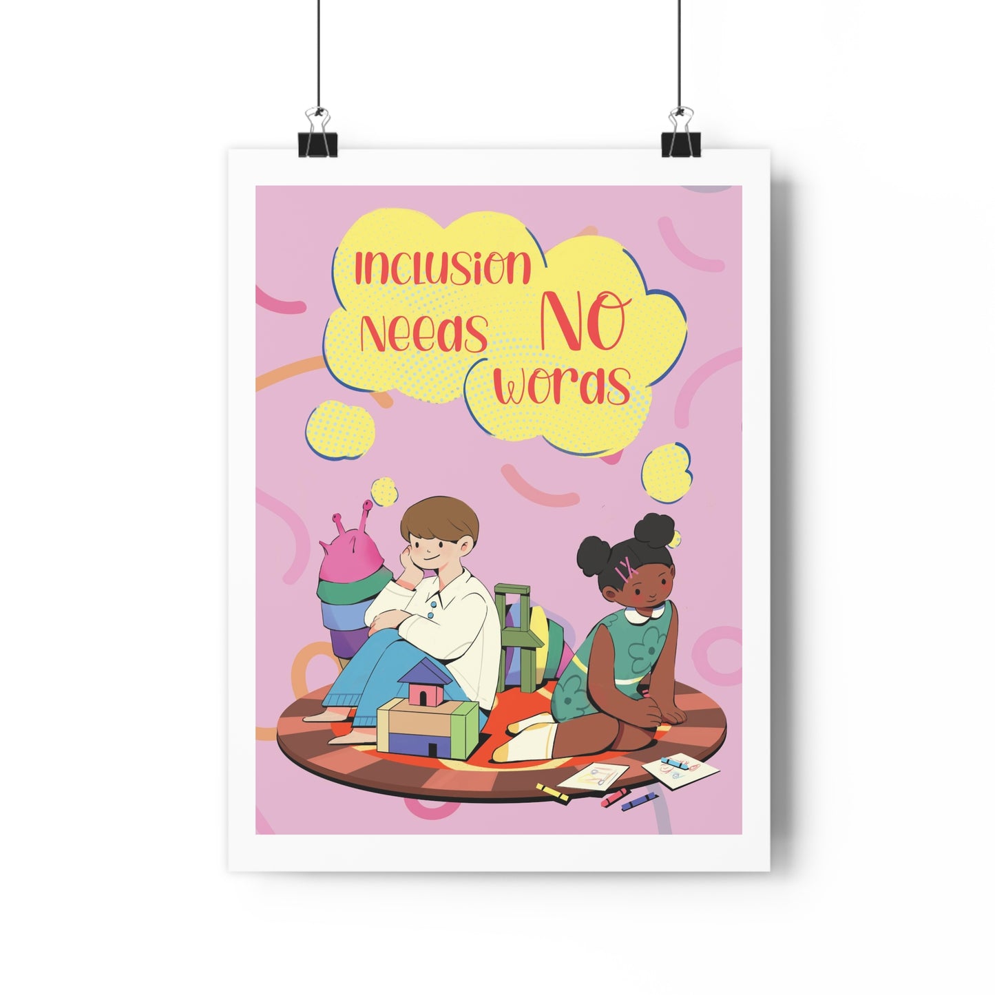 Art Print Design | Inclusion Needs No Words - inclusivearthouse