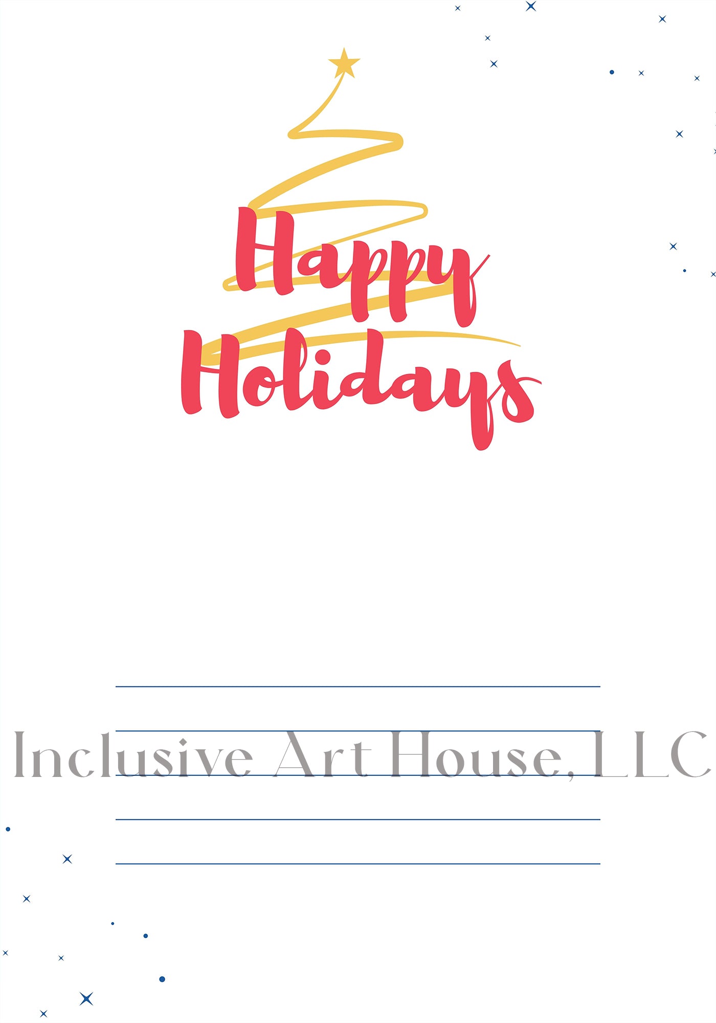 Christmas Greeting Cards | Christmas Tree Family - InclusiveArtHouse