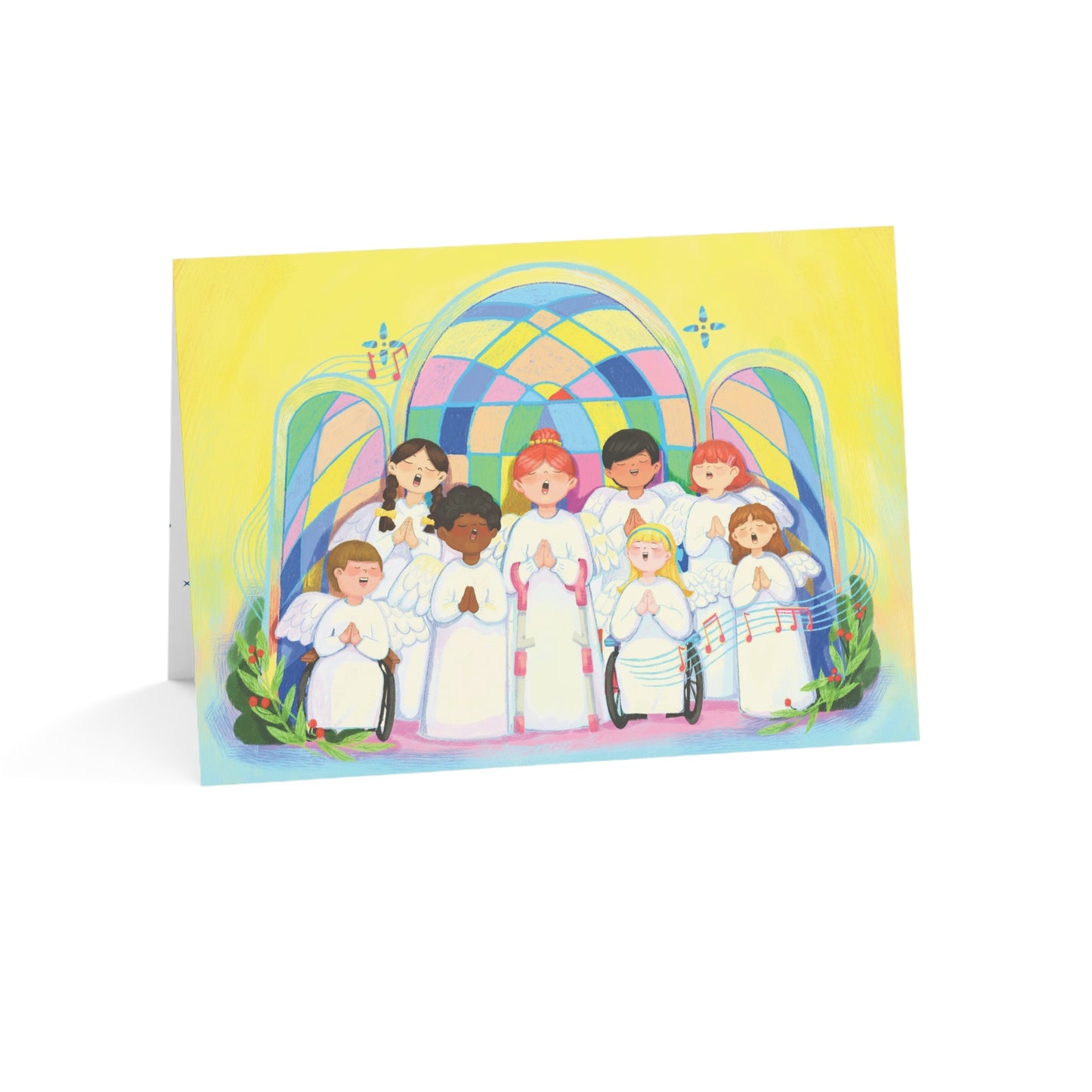 The Angel Choir Greeting Card - InclusiveArtHouse (1, 10, 30, and 50pcs)