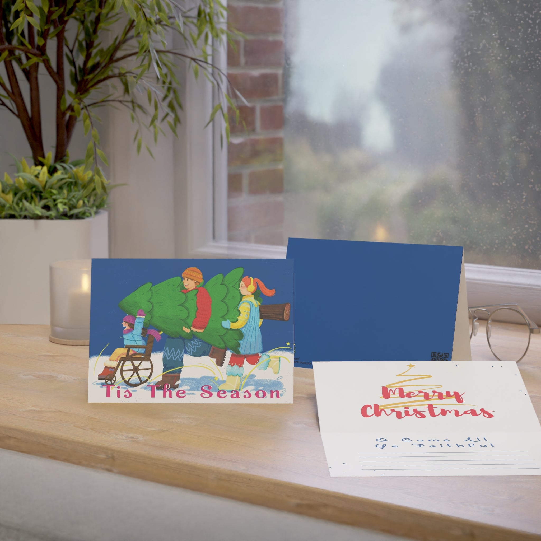 Christmas Tree Family Greeting Card