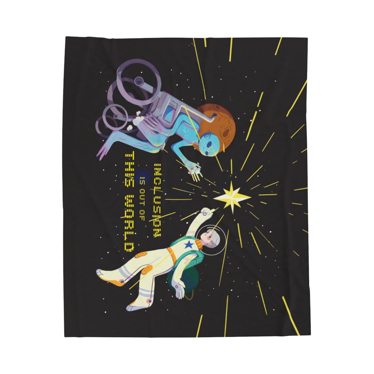 Velveteen Plush Blanket | Inclusion Is Out of This World - InclusiveArtHouse