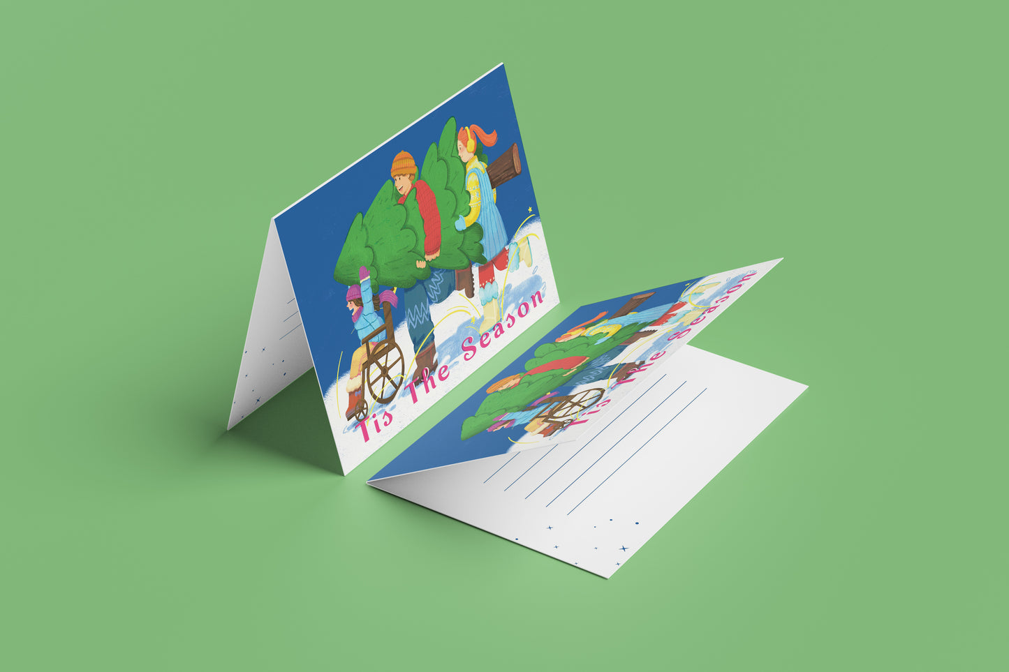 Christmas Greeting Cards | Christmas Tree Family - InclusiveArtHouse