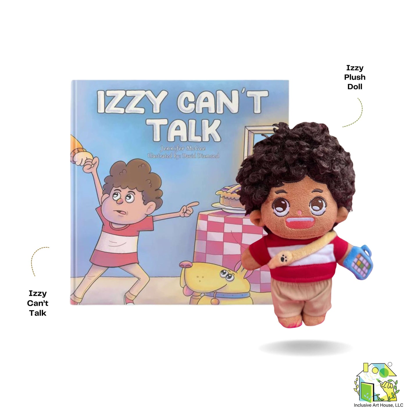 IZZY PLUSH DOLL & "IZZY CAN'T TALK" Book COMBO