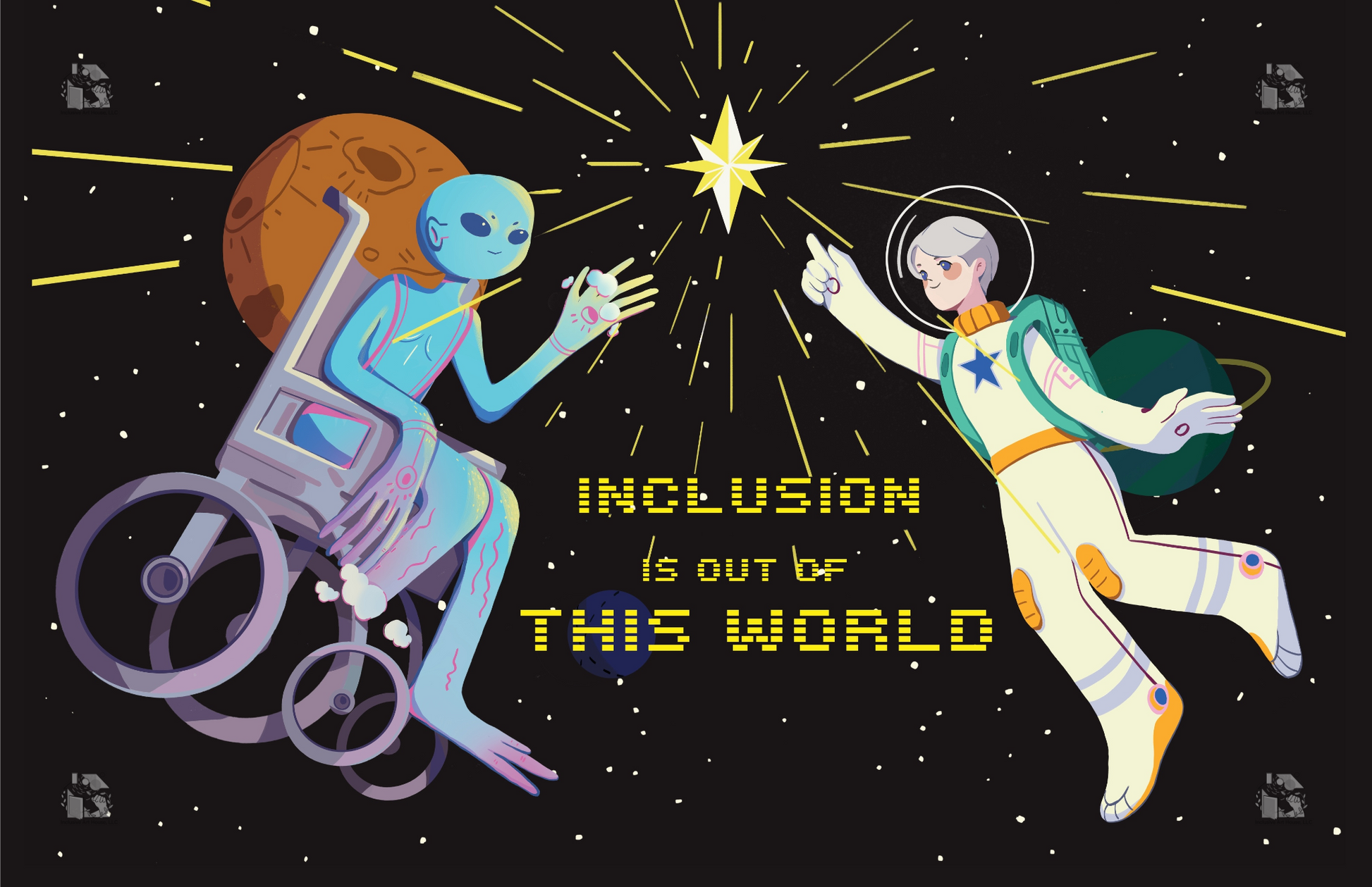 inclusion is out of this world an alien and an astronaut in space