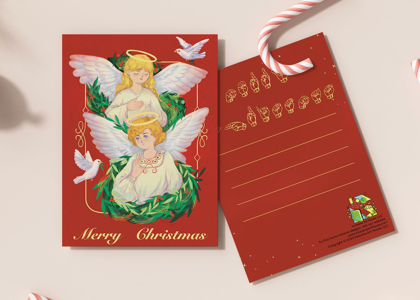 The Sign Language Angels Greeting Card - InclusiveArtHouse