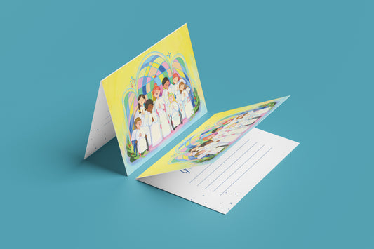 The Angel Choir Greeting Card - InclusiveArtHouse