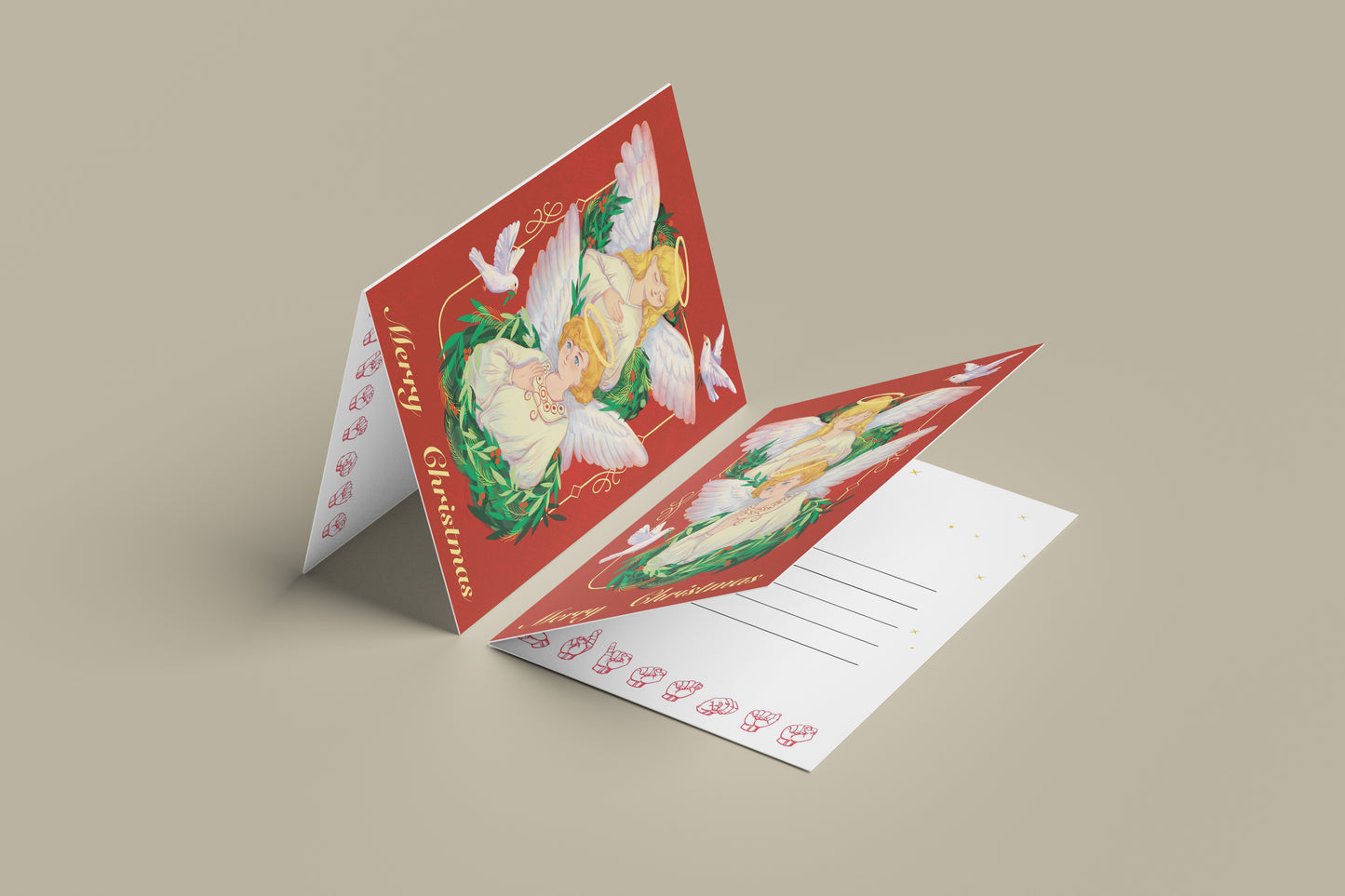 The Sign Language Angels Greeting Card - InclusiveArtHouse