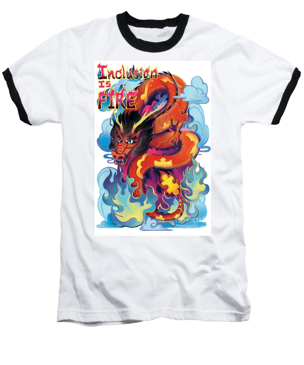 Inclusion Is Fire - Baseball T-Shirt