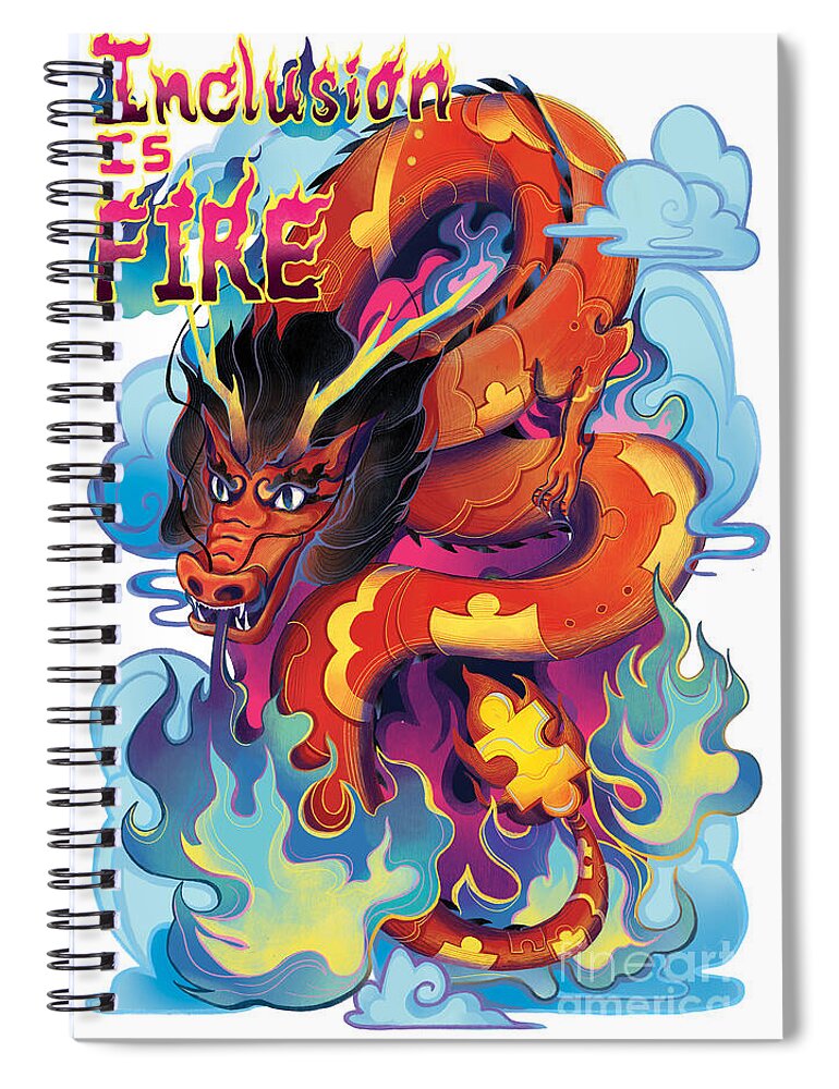 Inclusion Is Fire - Spiral Notebook