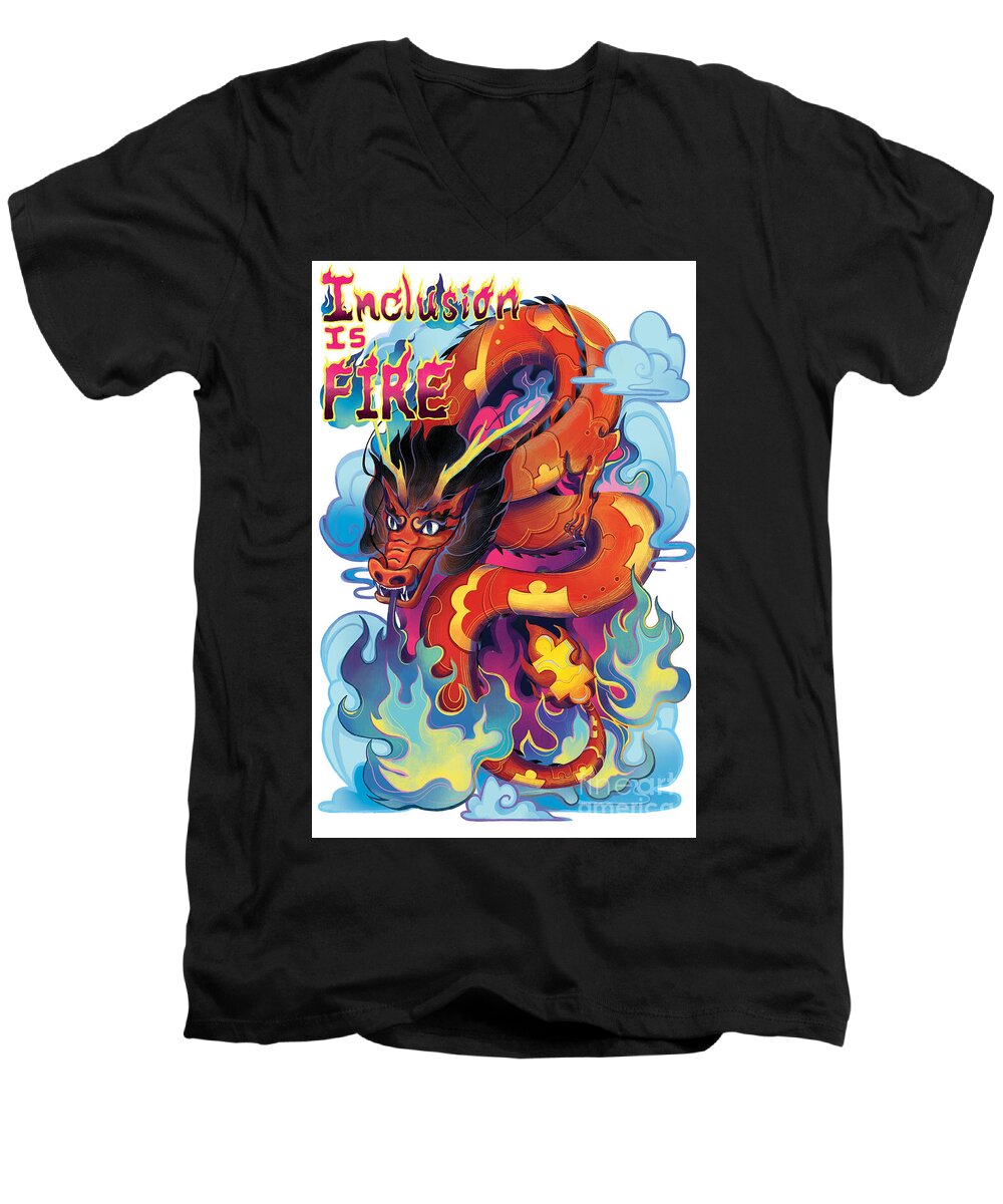 Inclusion Is Fire - Men's V-Neck T-Shirt