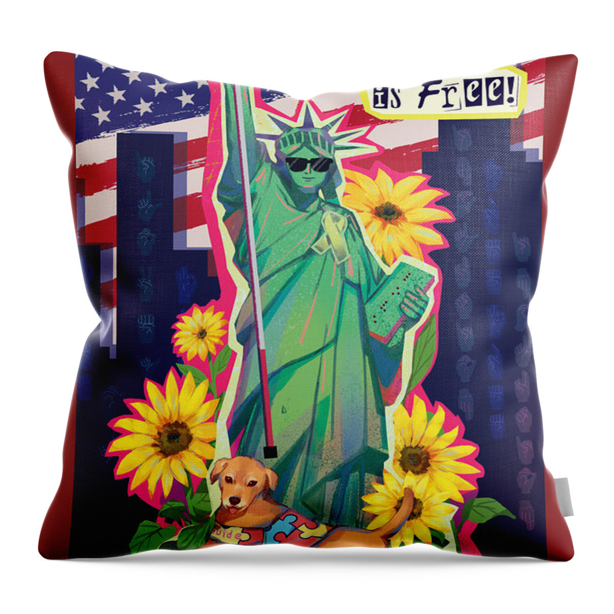 Inclusion is Free - Throw Pillow