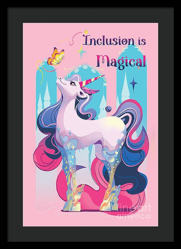 Inclusion is Magical - Framed Print