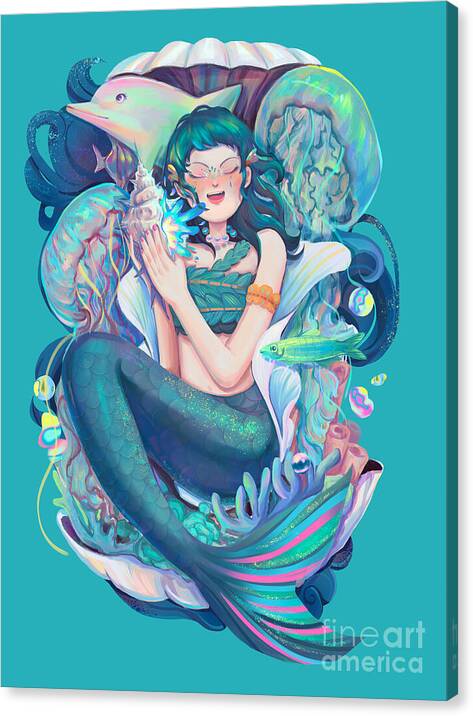 Canvas Print | Inclusion is Mermazing2 _1.5" Stretcher Bars (White Sides) - InclusiveArtHouse