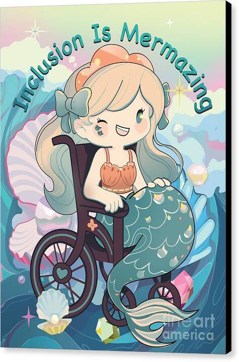 Inclusion Is Mermazing English - Canvas Print