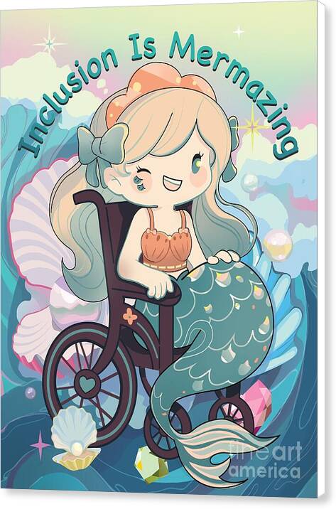 Inclusion Is Mermazing English - Canvas Print
