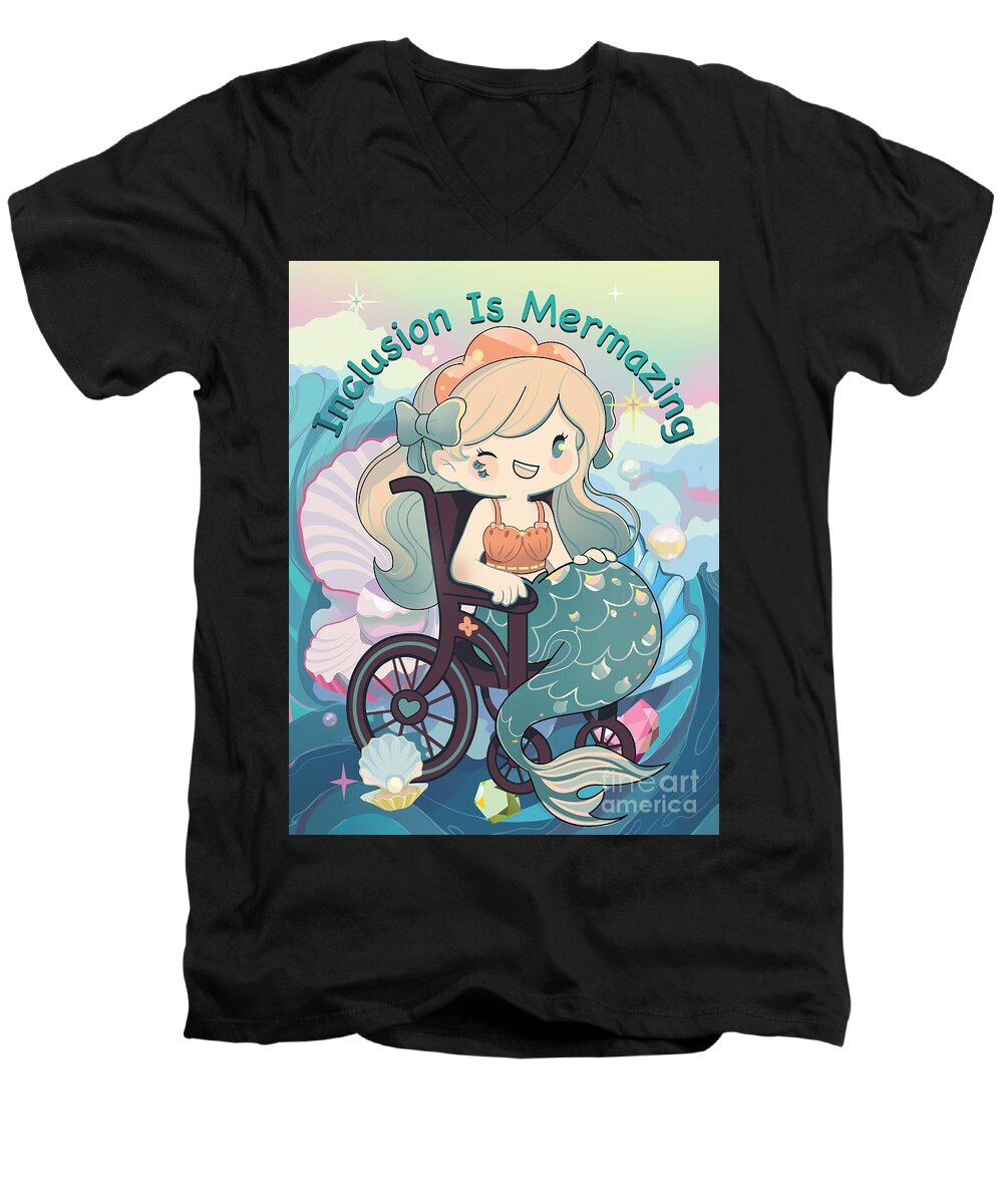 Inclusion Is Mermazing English - Men's V-Neck T-Shirt