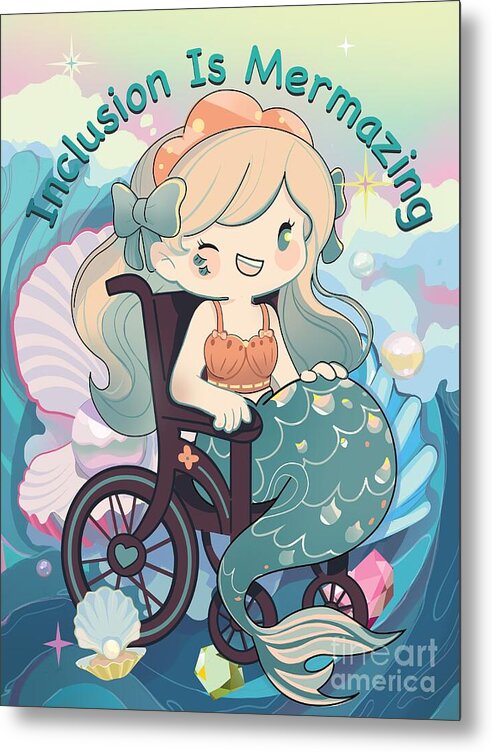 Inclusion Is Mermazing English - Metal Print