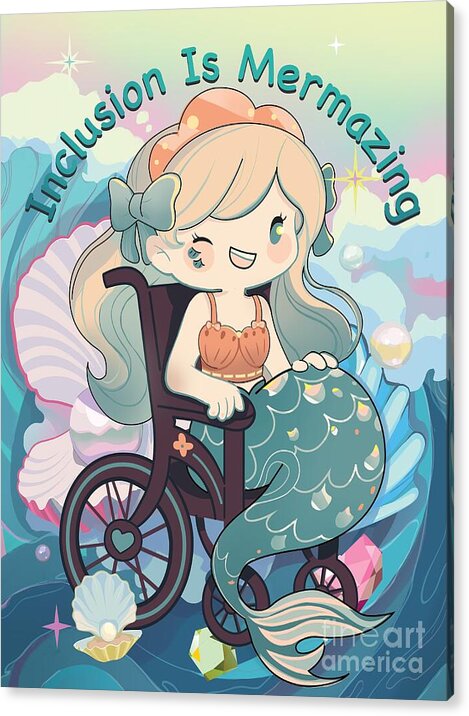 Inclusion Is Mermazing English - Acrylic Print
