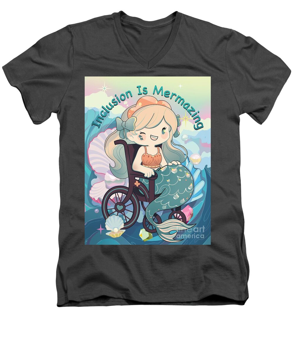 Inclusion Is Mermazing English - Men's V-Neck T-Shirt