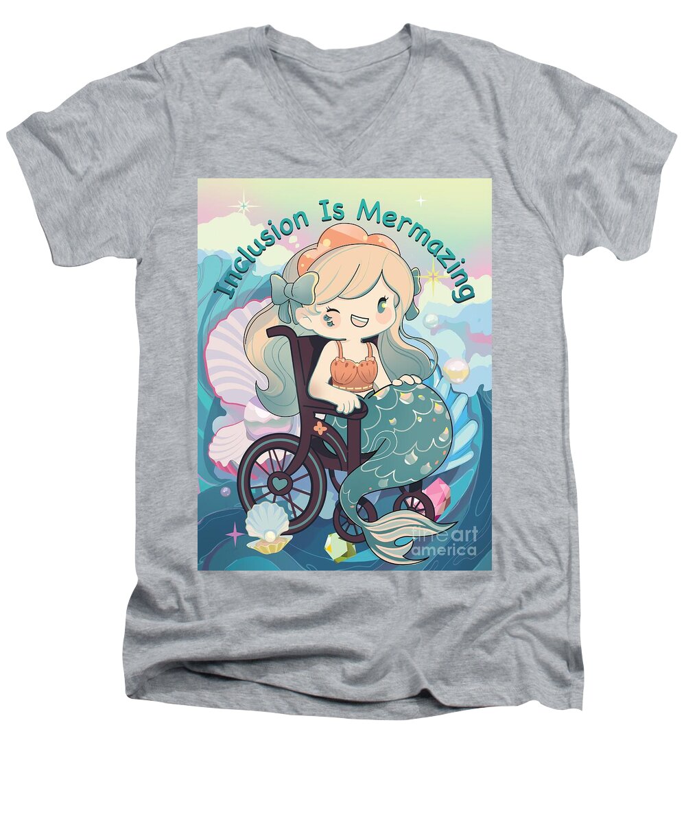 Inclusion Is Mermazing English - Men's V-Neck T-Shirt