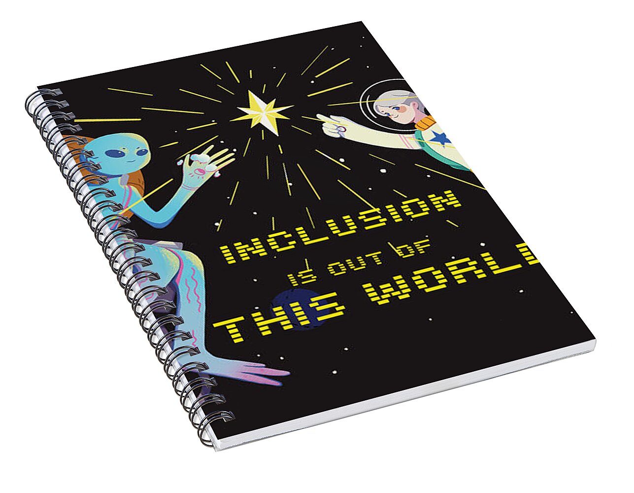 Inclusion is out of this world - Spiral Notebook