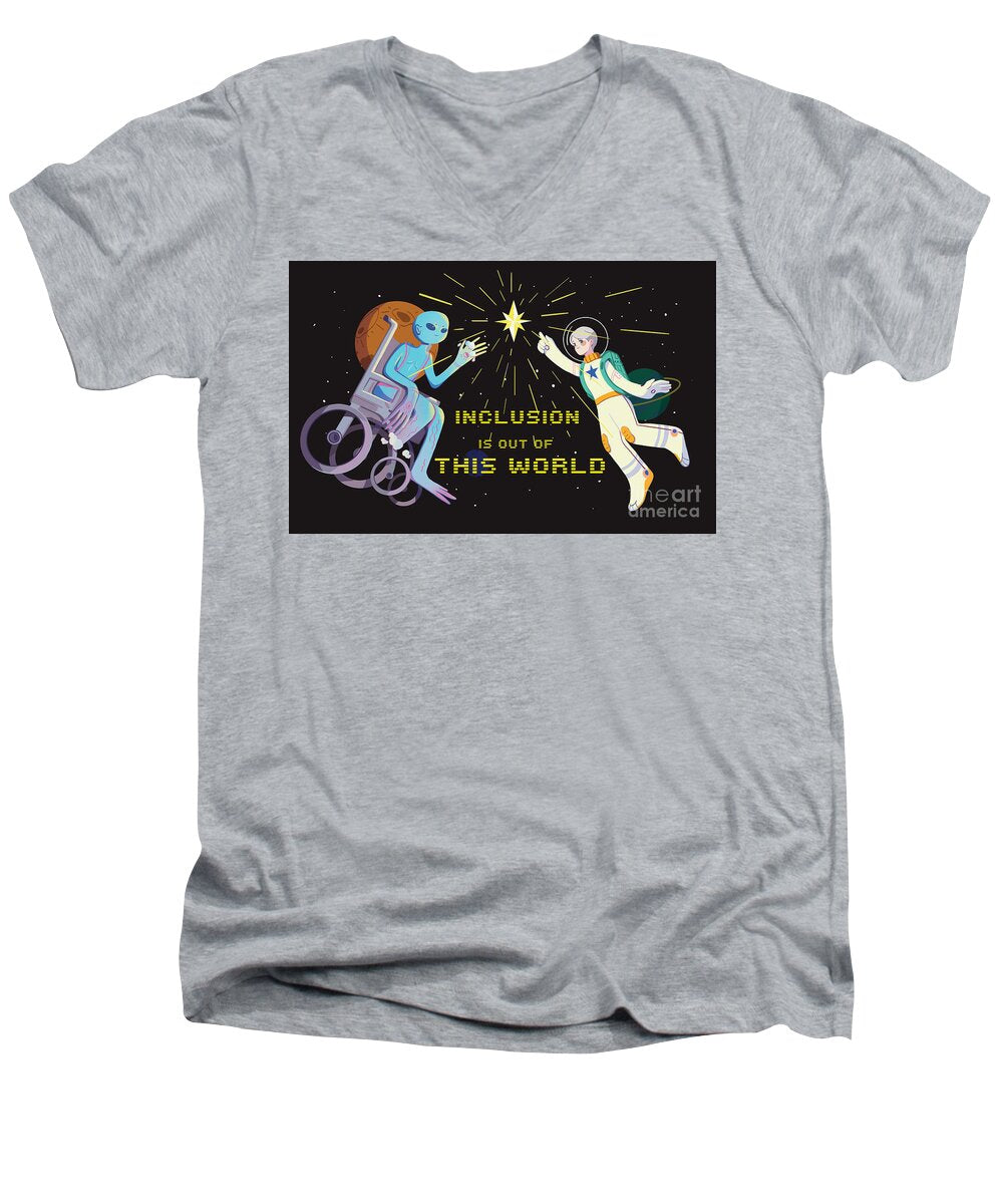 Inclusion is out of this world - Men's V-Neck T-Shirt