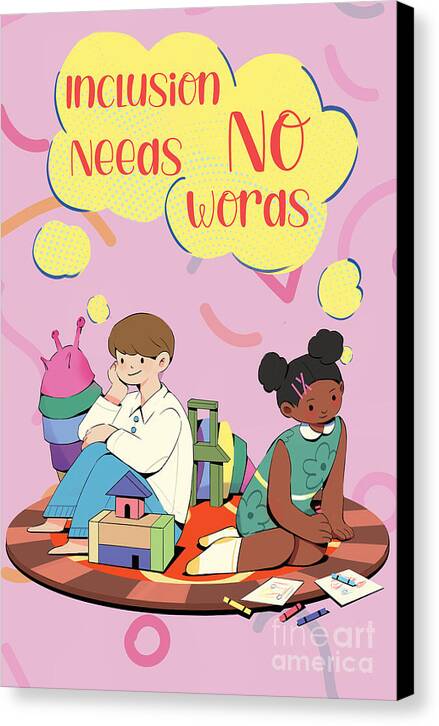Inclusion Needs No Words English - Canvas Print