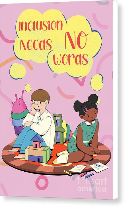 Inclusion Needs No Words English - Canvas Print