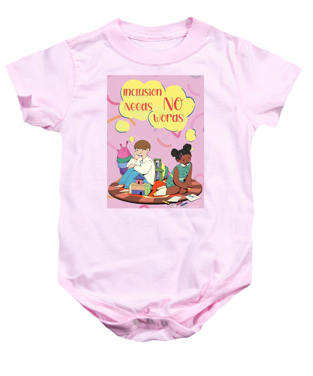 Inclusion Needs No Words English - Baby Onesie