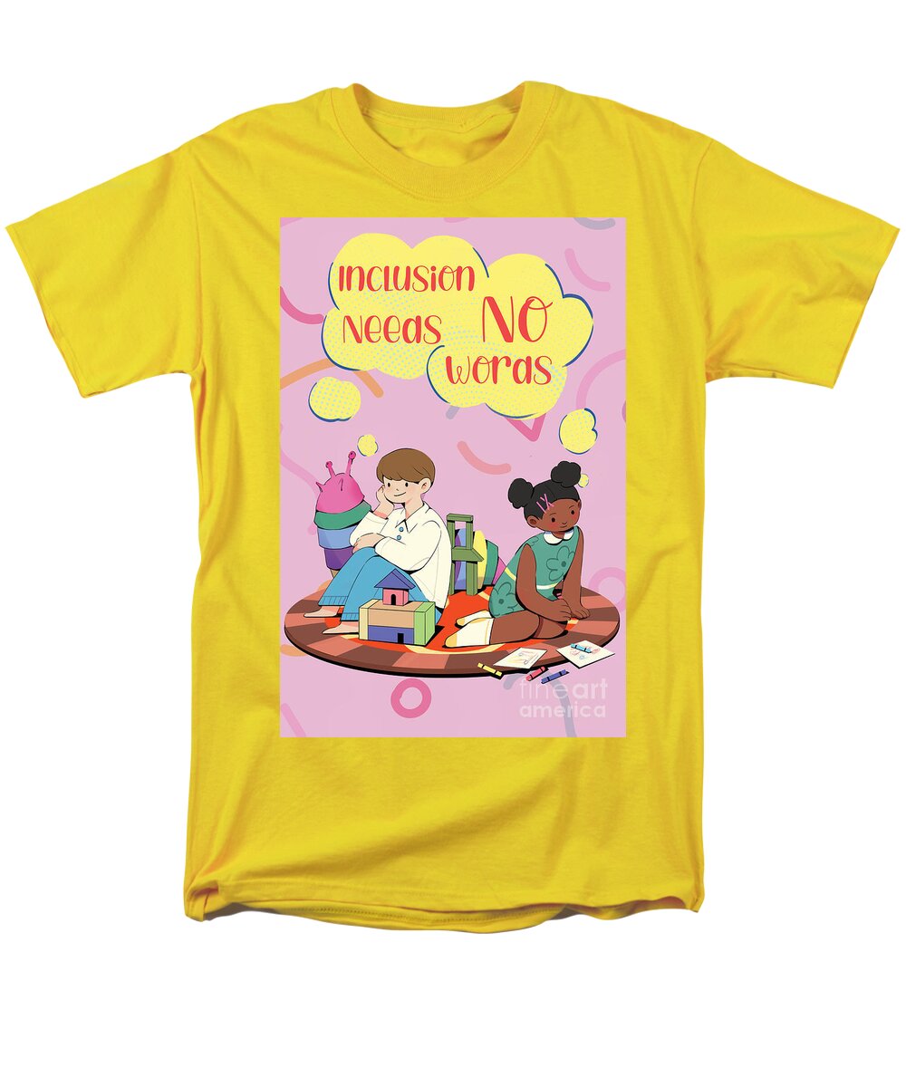 Inclusion Needs No Words English - Men's T-Shirt  (Regular Fit)