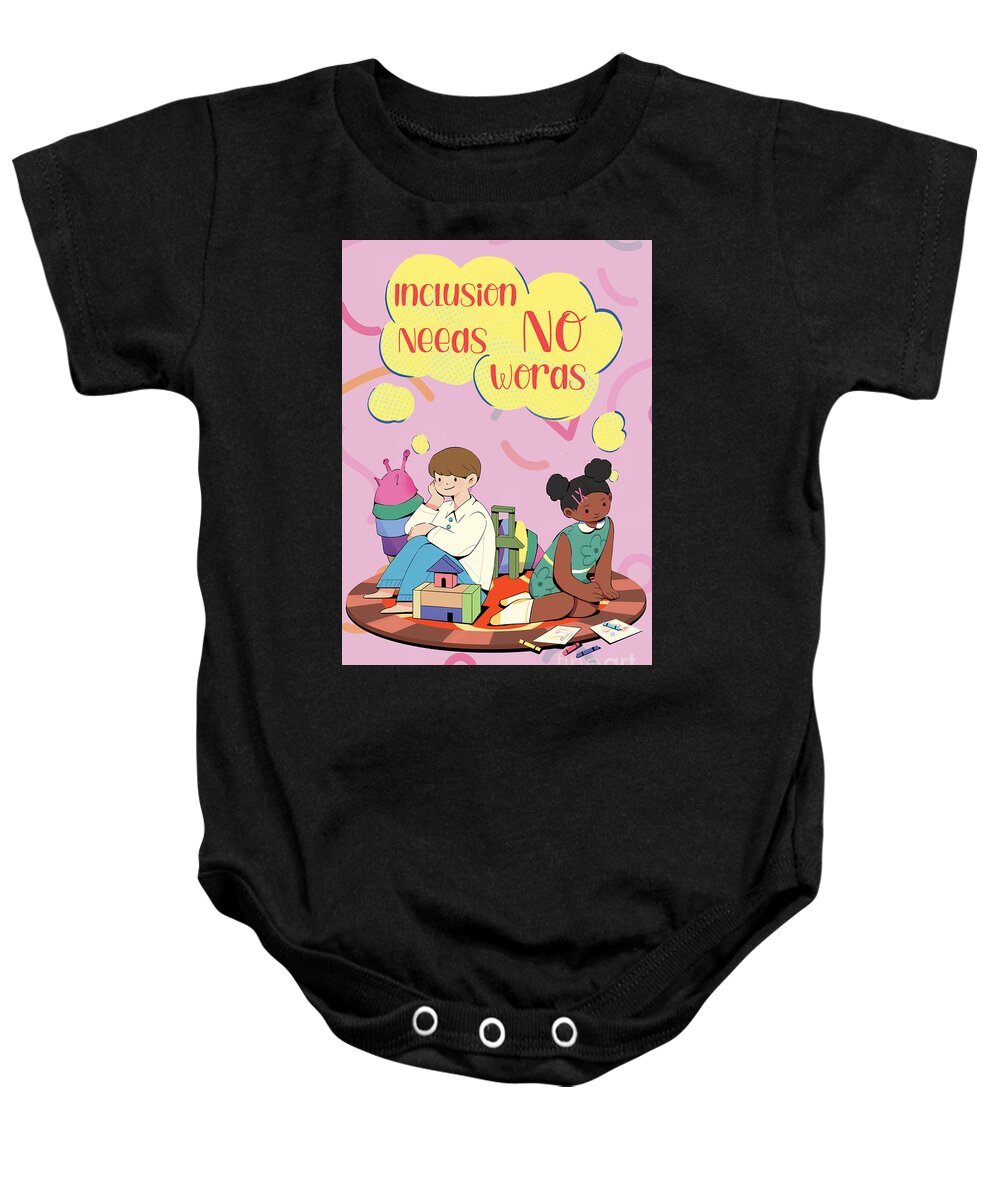 Inclusion Needs No Words English - Baby Onesie