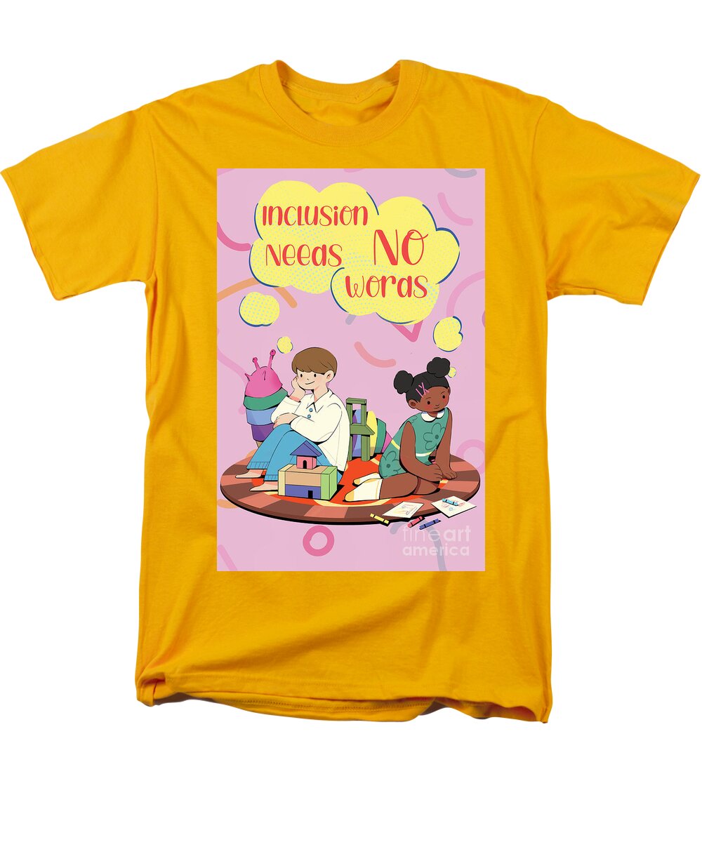 Inclusion Needs No Words English - Men's T-Shirt  (Regular Fit)