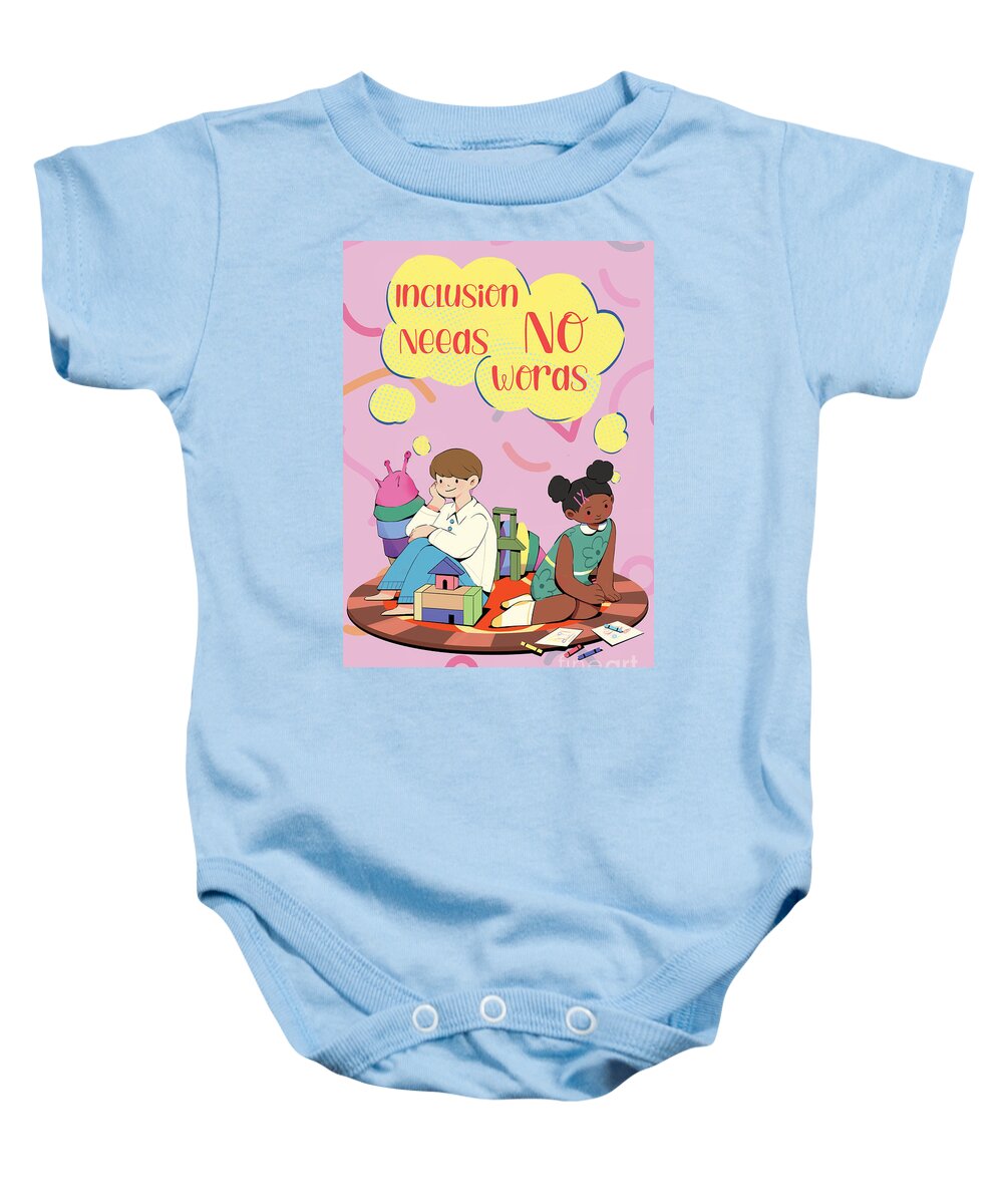 Inclusion Needs No Words English - Baby Onesie