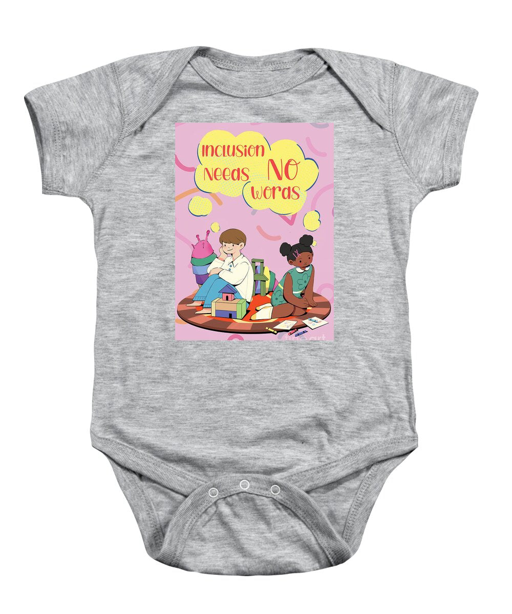 Inclusion Needs No Words English - Baby Onesie
