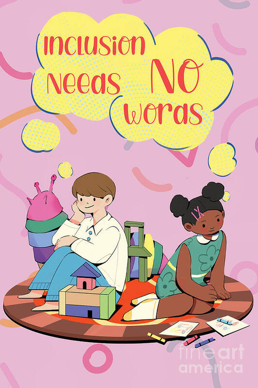 Inclusion Needs No Words English - Art Print