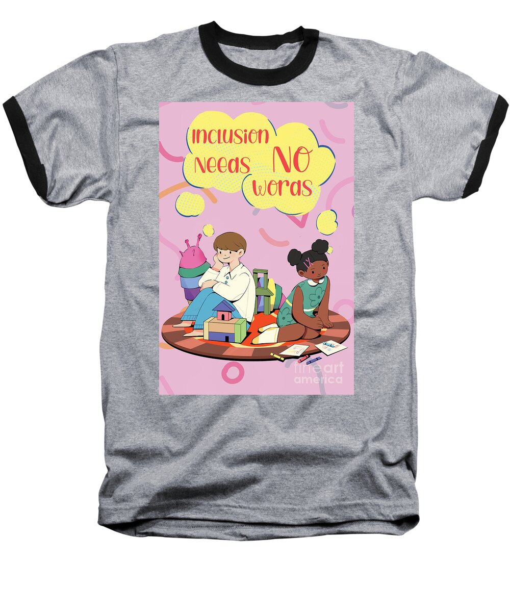 Inclusion Needs No Words English - Baseball T-Shirt